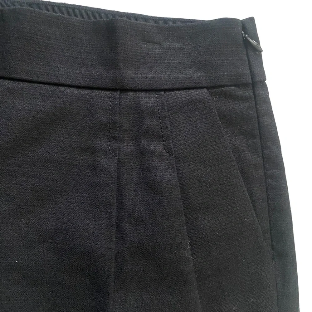 J.Crew NEW Black Pleated Shorts with Side Zipper 4 - Picture 4 of 12